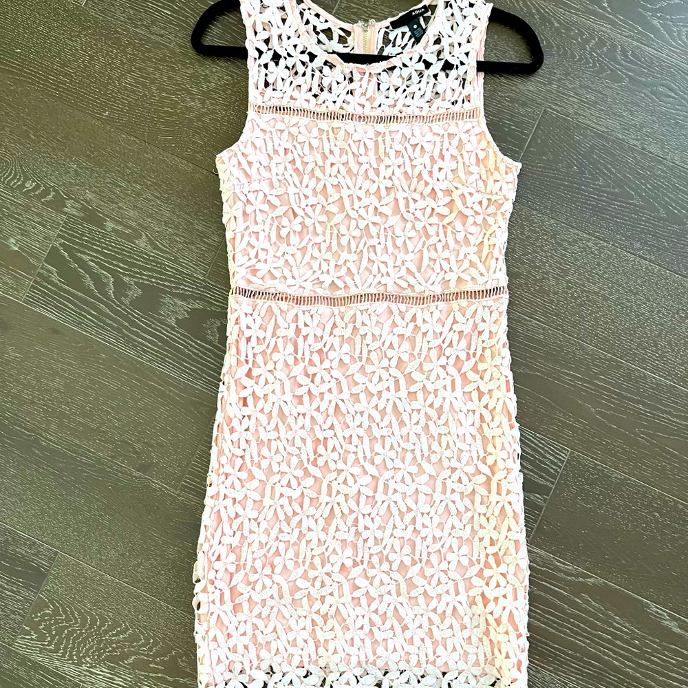 Aqua coral lined mini dress. Great condition - worn once